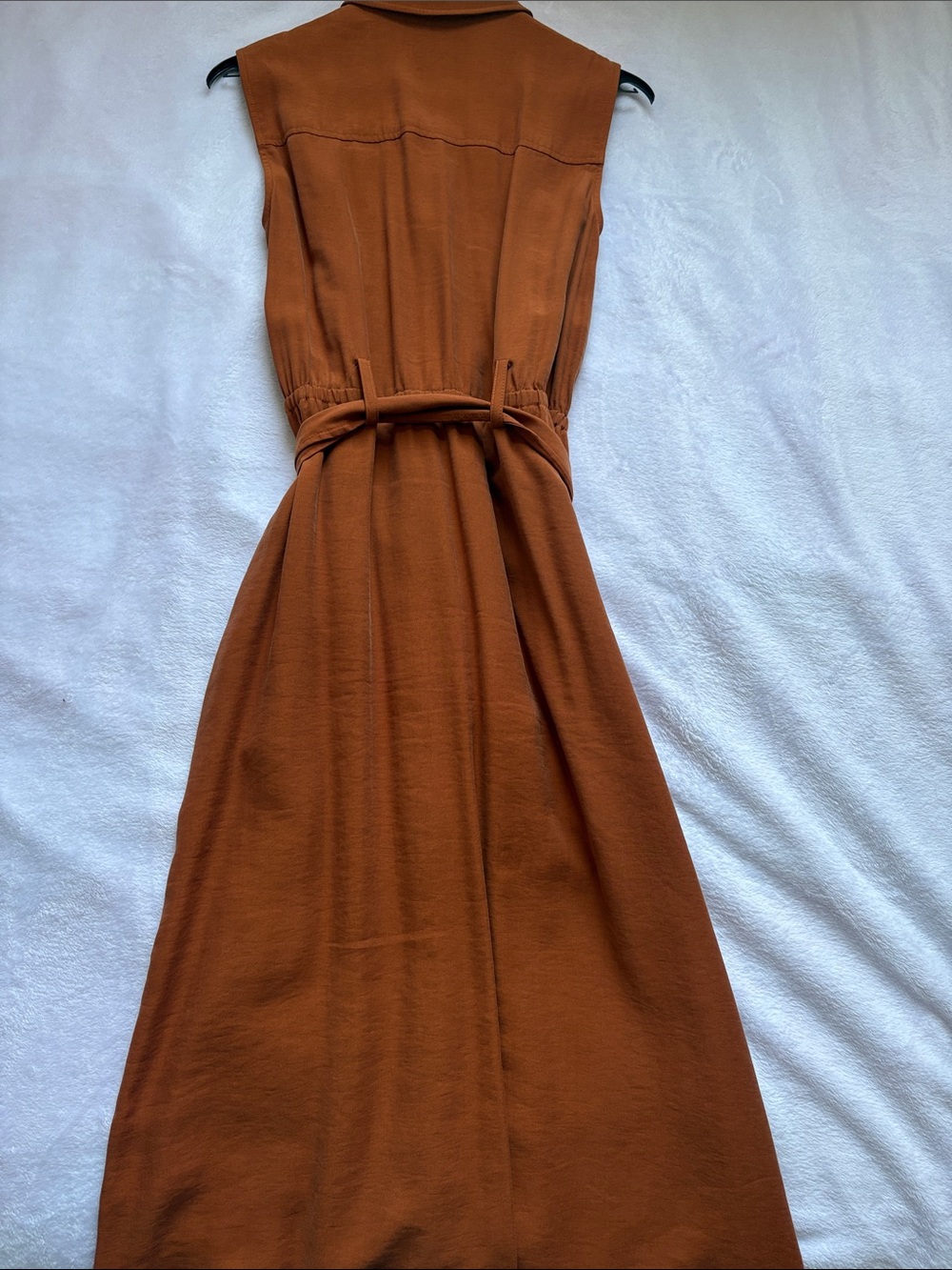 Anne Klein Rust Sleeveless Wrap Maxi Dress - Picture 3 of 3